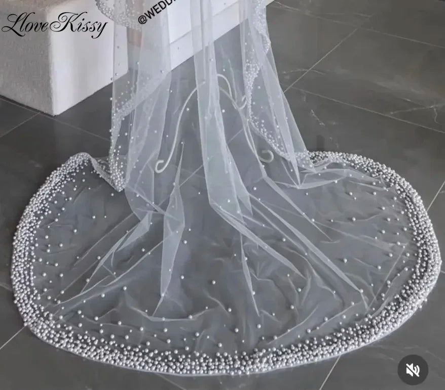 voile mariée blanc adhésif transparent classique bord accessoire mariage femme luxueuxIVOIRE