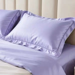 taies d'oreiller eucalyptus lyocell violet clair uni rafraichissante été moderne non toxique 2pcs 48x74cm