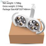 lampe dentaire led sans ombre réglable moderne blanc six sources lumineuses