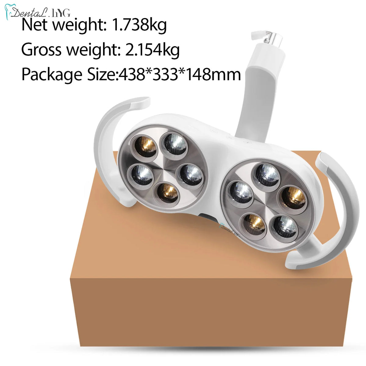 lampe dentaire led sans ombre réglable moderne blanc six sources lumineuses