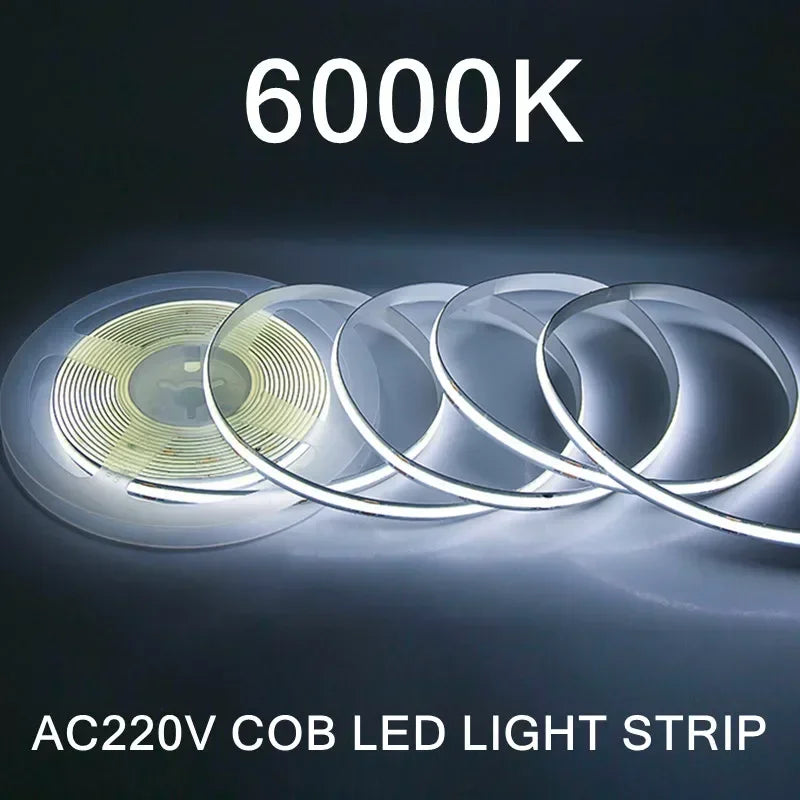 ruban led lisse blanc moderne adhésif 240leds 220v 3000k 4000k 6000k