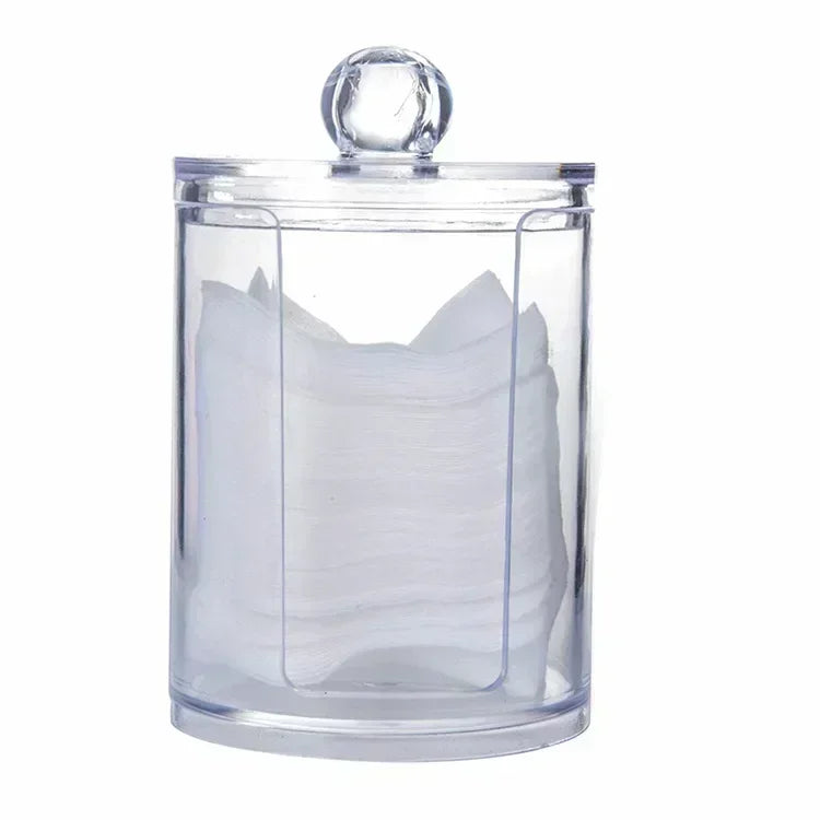 boîtes rangement coton tige bouchons cosmétiques transparentes réutilisables multifonction modernes minimalistes voyage