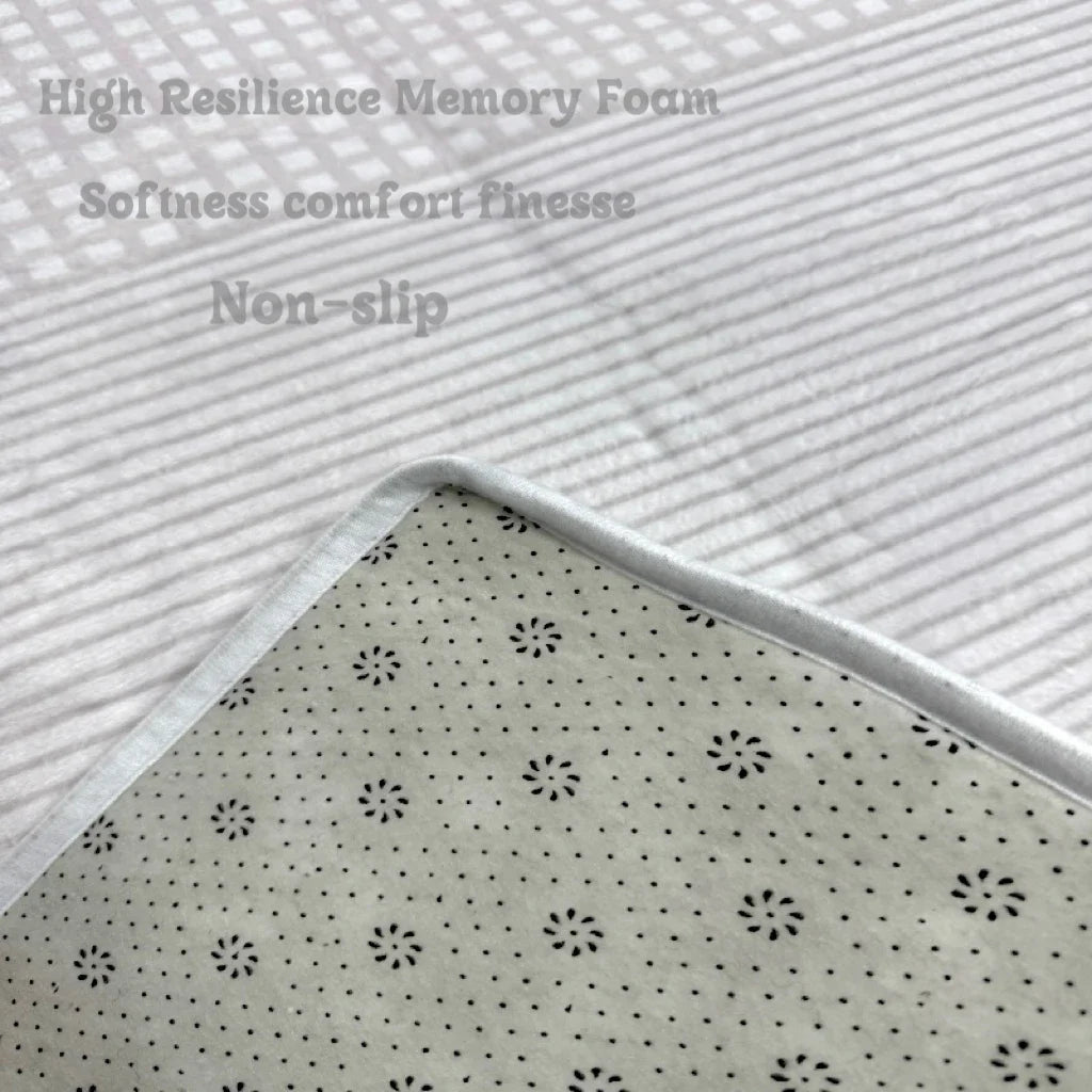 tapis marron blanc rayures horizontales moderne polyester imperméable antidérapantintérieur sol maison