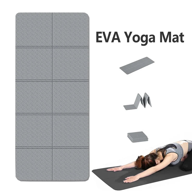 tapis yoga gris texture géométrique moderne épais 8mm débutant