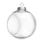 Boules de Noël en plastique transparent à peindre - 20 pièces sur fond festif