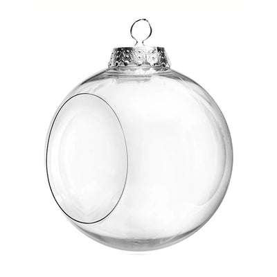 Boules de Noël en plastique transparent à peindre - 20 pièces sur fond festif