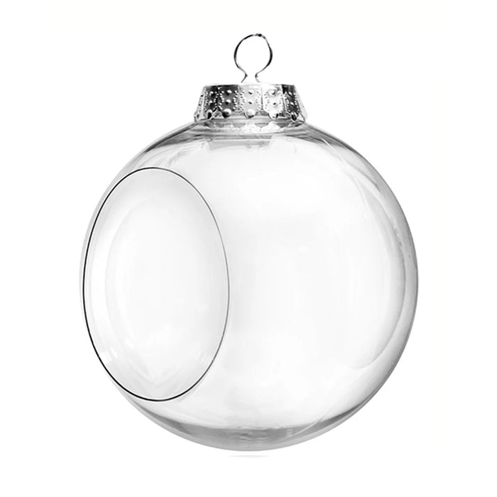 Boules de Noël en plastique transparent à peindre - 20 pièces sur fond festif