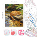 peinture numéro animaux chats fleurs feuilles peinture acrylique kit débutants bricolage décoration murale pinceaux