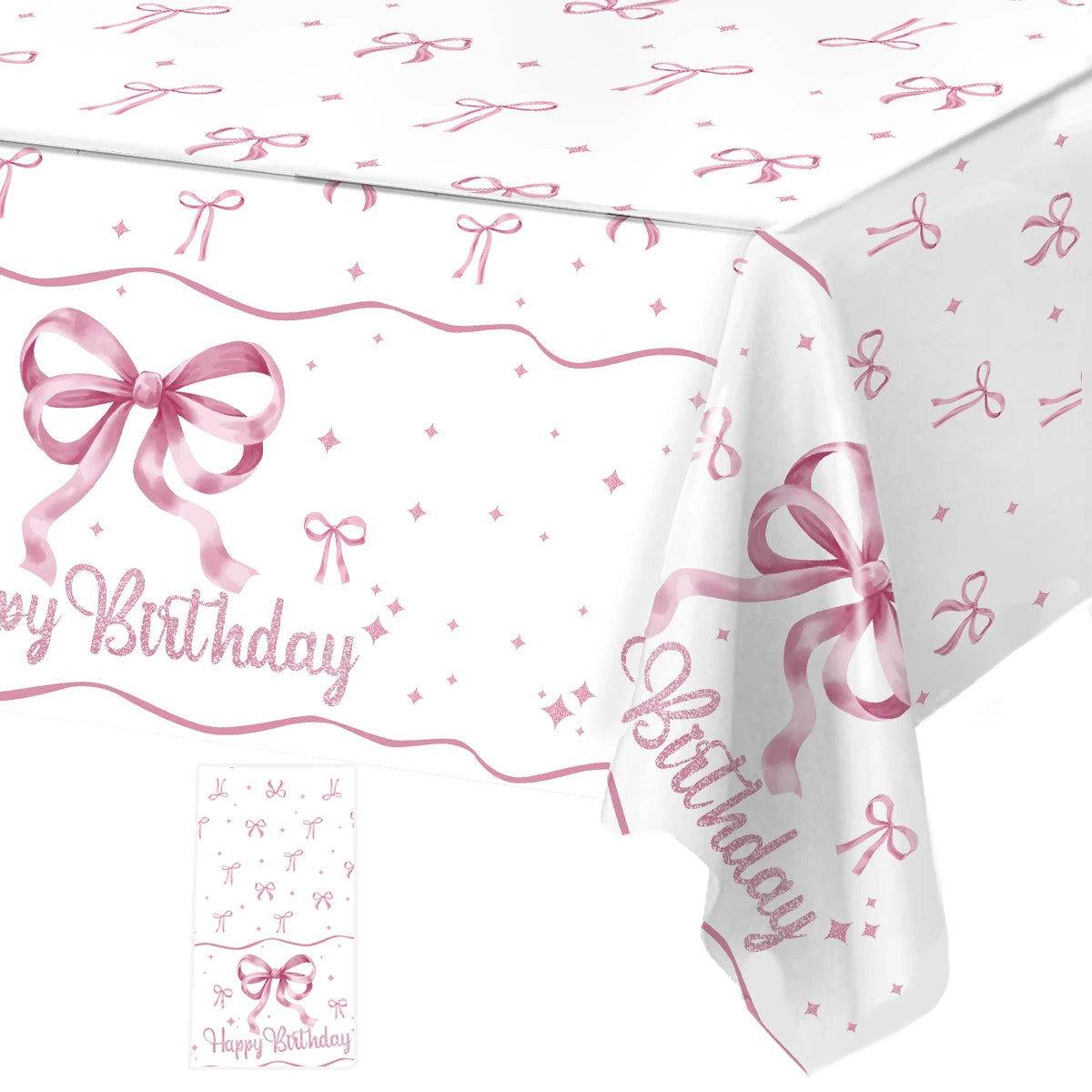 nappe blanche rose imperméable huile réutilisable arcs roses points dorés festive maison