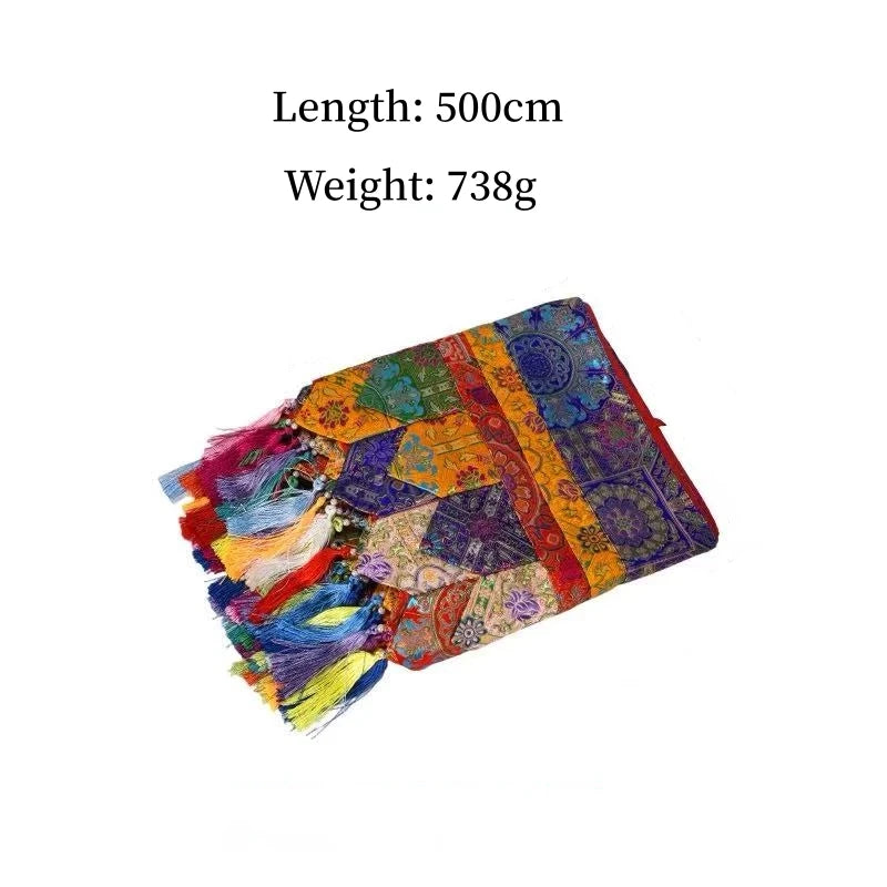 sac main patchwork brodé couleurs vives ethnique boho chic tassels multicolores