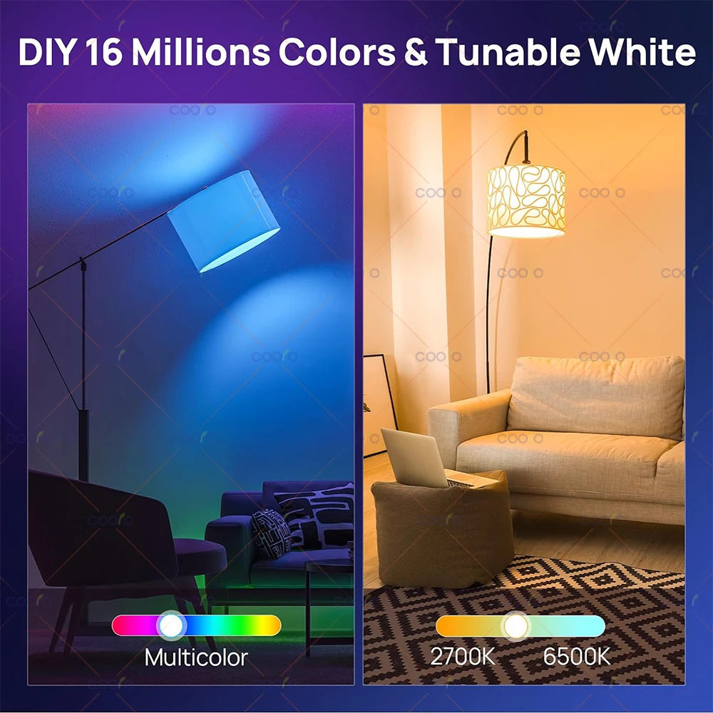 ampoules led intelligentes blanc multicolore transparentes modernes technologiques flux lumineux 500 999 lumens bluetooth