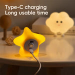 lampe nuit veilleuse lune étoile nuages sourire aimant rechargeable usb led mignon cartoon enfants