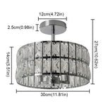 lustre moderne élégant transparent strass argenté noir doré éclairage intérieur salle manger couloir