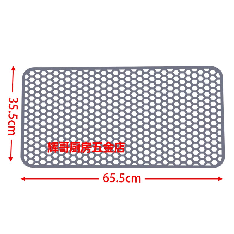 tapis cuisine silicone hexagones moderne noir résistant chaleur antidérapant respectueux environnement
