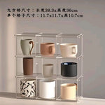 présentoir rangement tasses transparent moderne cuisine support minimaliste pieds accessoires pot gâteau