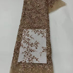 tissu dentelle sequins motifs floraux polyester translucide élégant noir blanc rose vert bleu marine