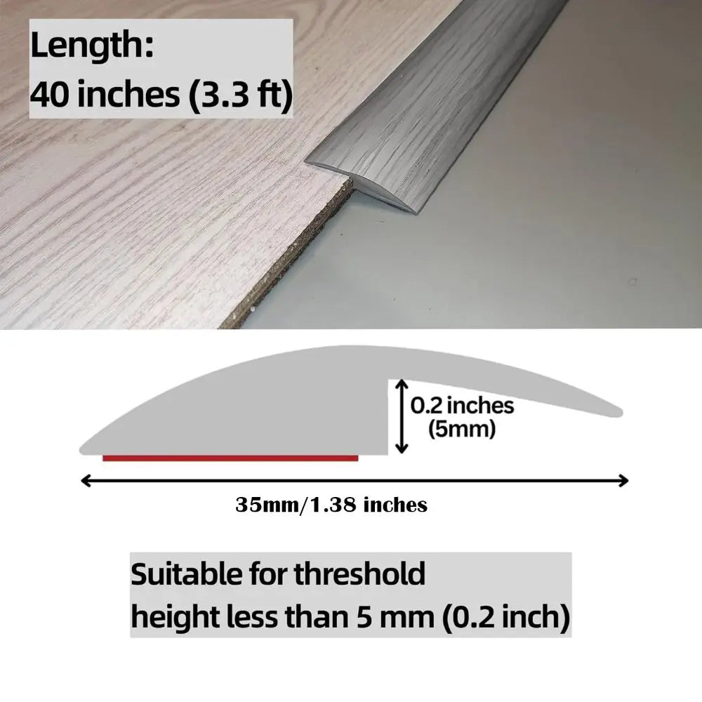 seuils porte adhésifs pvc aspect bois moderne gris clair foncé découpables usage domestique