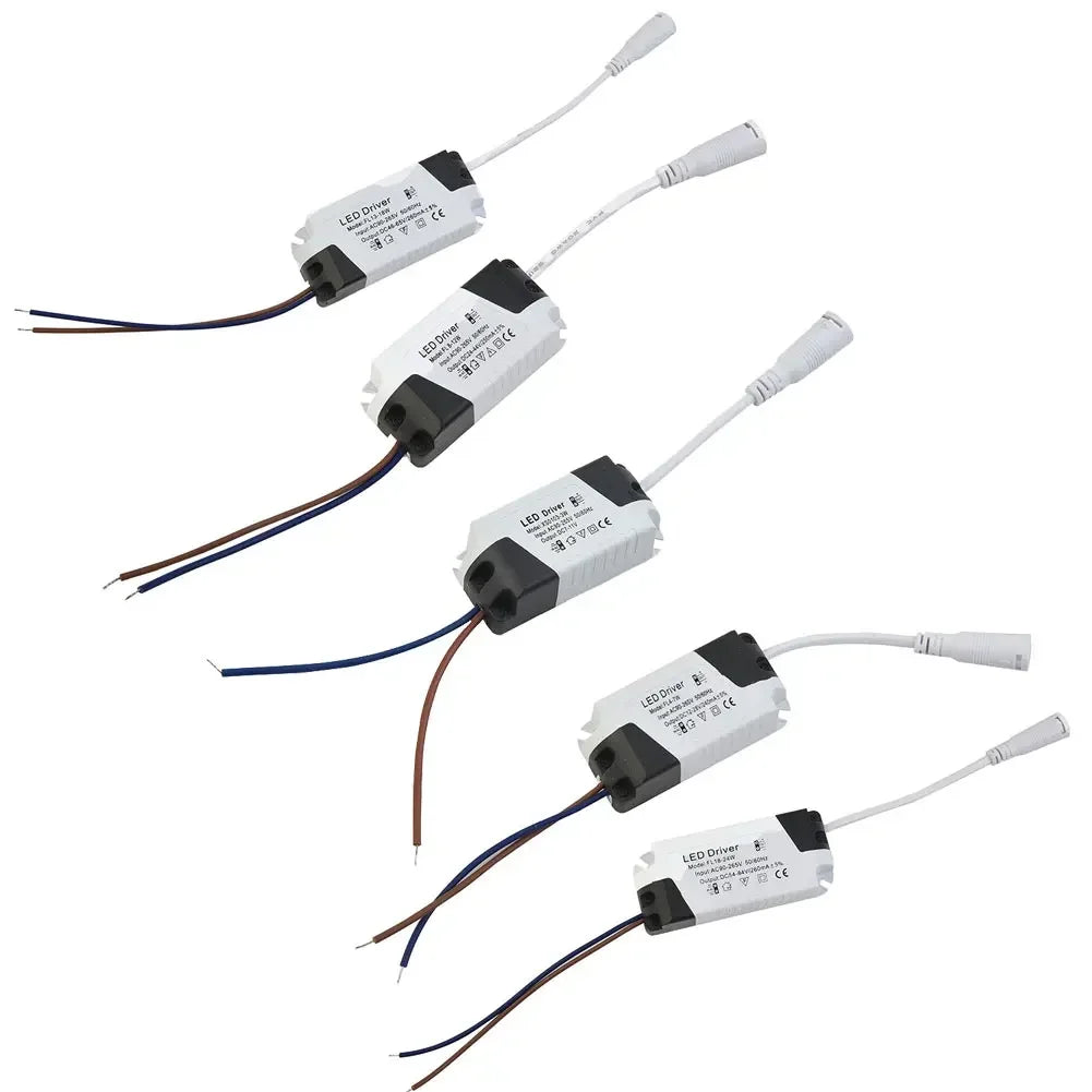 transformateur led blanc noir moderne câbles couleur différente 120v 240v 3w 6w 18w 24w