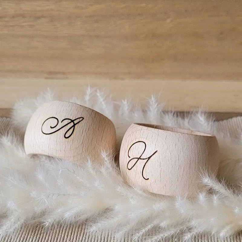 Anneau de serviette en bois pour décoration intérieure chaleureuse