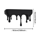 étagère murale moderne noir gouttes liquides ovale plastique stable salon bain