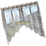 rideau blanc floral transparent dentelle chambre salon facile decoration champêtre