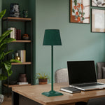 lampe table vert foncé plissée moderne rechargeable led 5v batterie lithium cem rohs