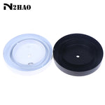disques suspension lampes blanc noir ronds lisses modernes vis fixations bouchons protection