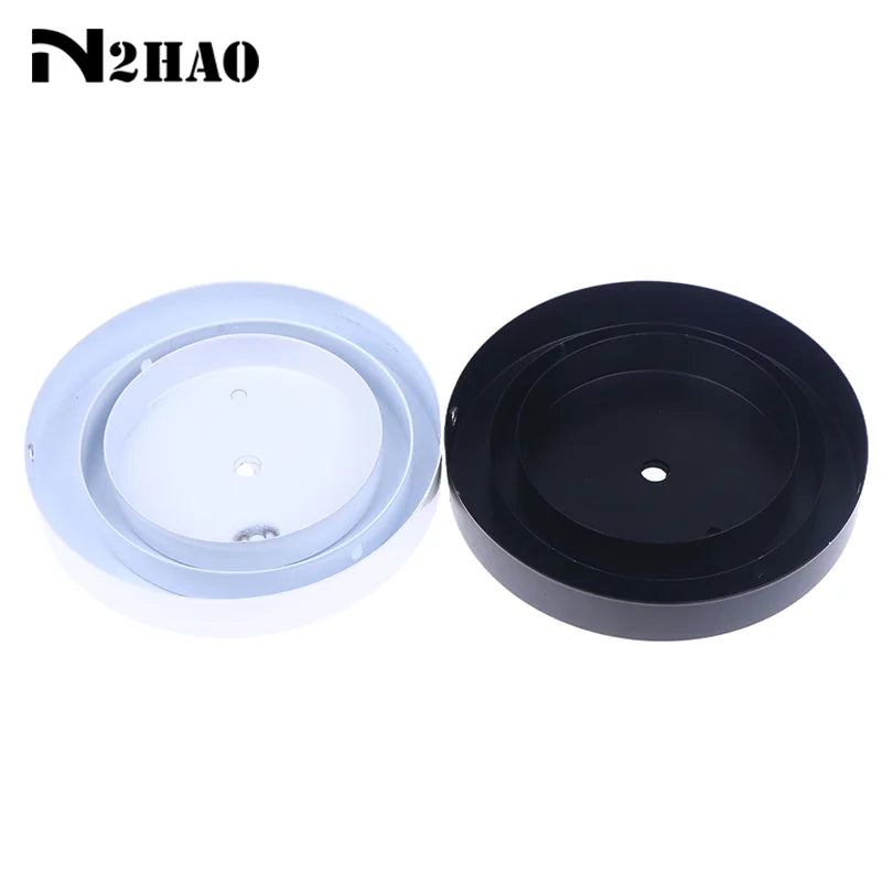 disques suspension lampes blanc noir ronds lisses modernes vis fixations bouchons protection