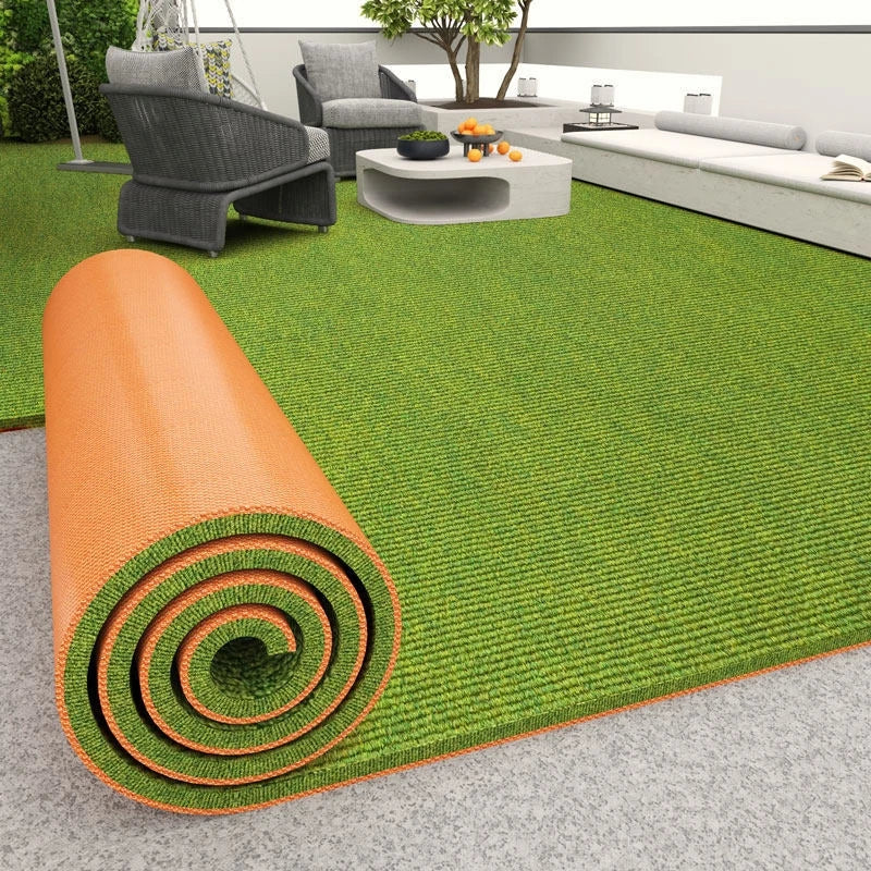 tapis gazon artificiel vert orange moderne imperméable résistant salon chambre salle bain
