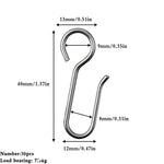crochets argentés modernes lisses opaques 30 pièces rideaux douche fixations porte rideaux