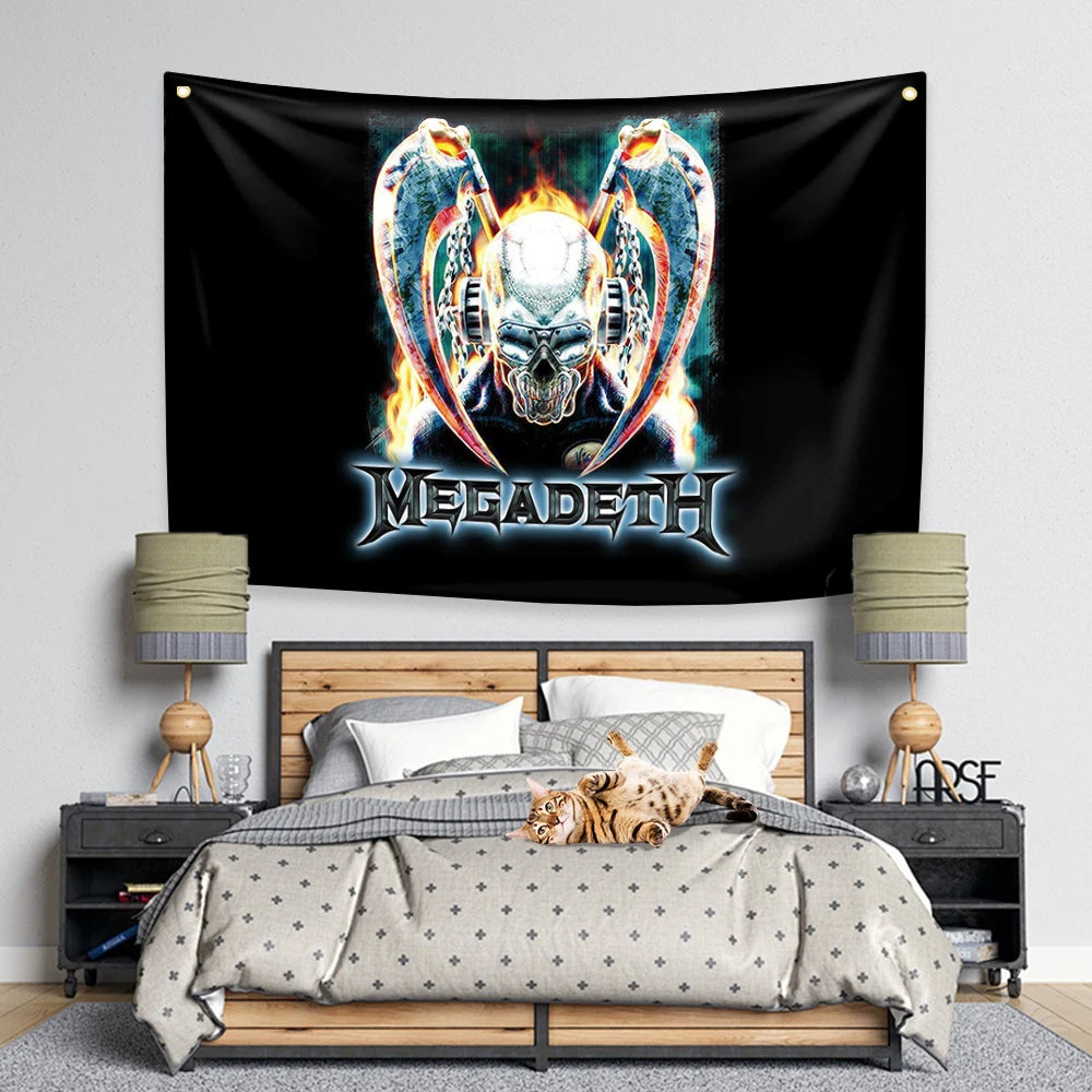 tapisserie murale décorative illustration artistique tissu polyester grande affiche chambre salon moderne suspendue