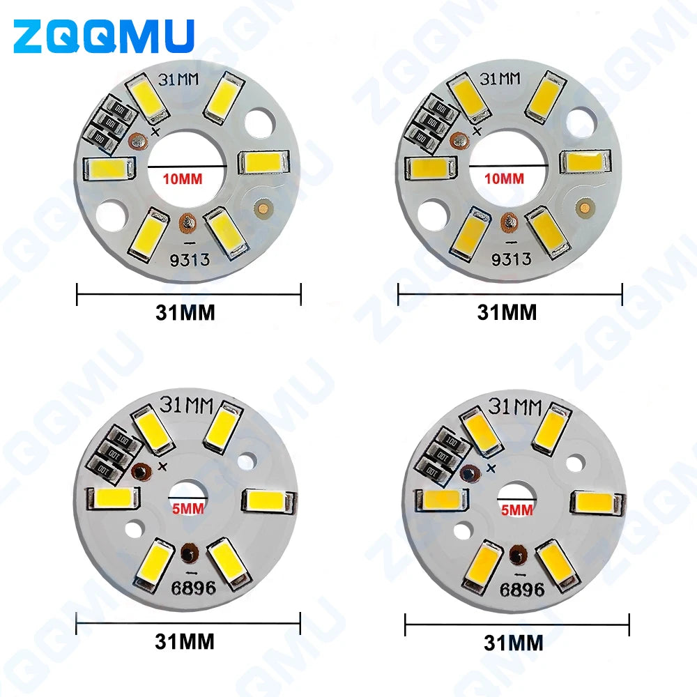 plaque led circulaire 3w blanc chaud 31mm diodes smd5730 usb alimentée 3000k 6000k modernes