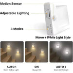 lampe nuit sensorielle mouvement blanc moderne adhésif auto on led économieénergie chambreescalier