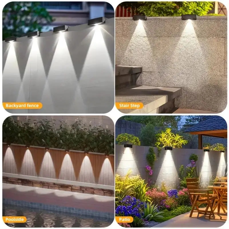 applique murale solaire noire moderne pièces éclairage économique étanche autonome