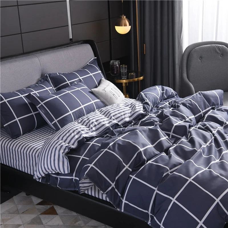 taies d'oreiller rectangulaires bleu clair gris motifs géométriques moderne non toxique 100 polyester 48x74cm