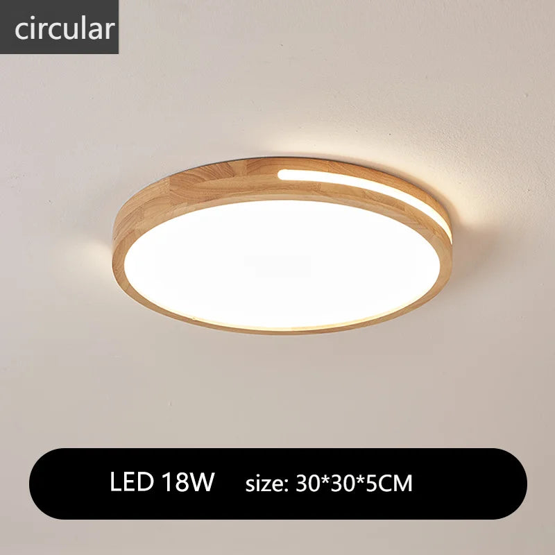 plafonnier moderne bois blanc lampe led ceiling touch switch minimaliste translucent