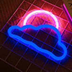 néon lumineux étoile nuage chauve souris foudre planète moderne minimaliste câble adaptateur