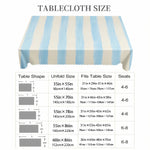 nappe rectangulaire rayée bleue moderne maison fêtes mariages extérieur polyester