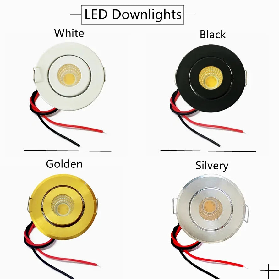 Spot LED Downlights 12V Blanc Noir Doré Argenté Clips Modernes Minimalistes Puces LED COB