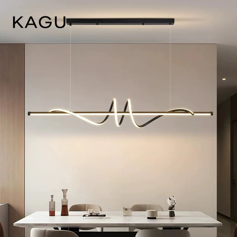 luminaire suspendu led moderne spirale salon cuisine table manger blanc doré noir