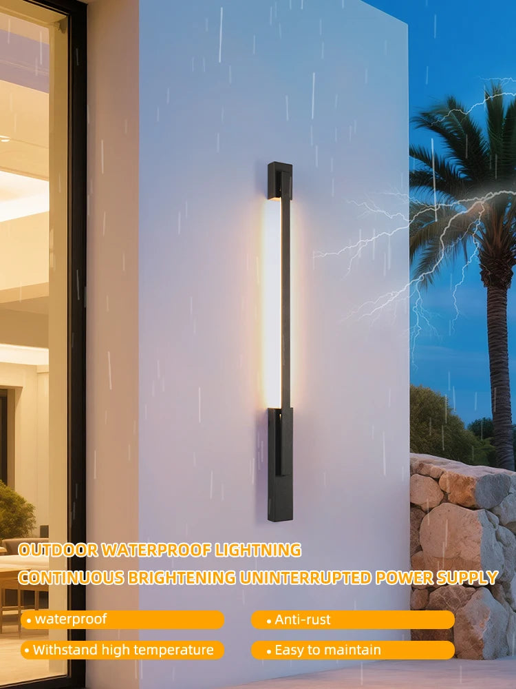 applique murale led moderne noire ip65 étanche dimmable 3000k 4000kextérieur maison jardin