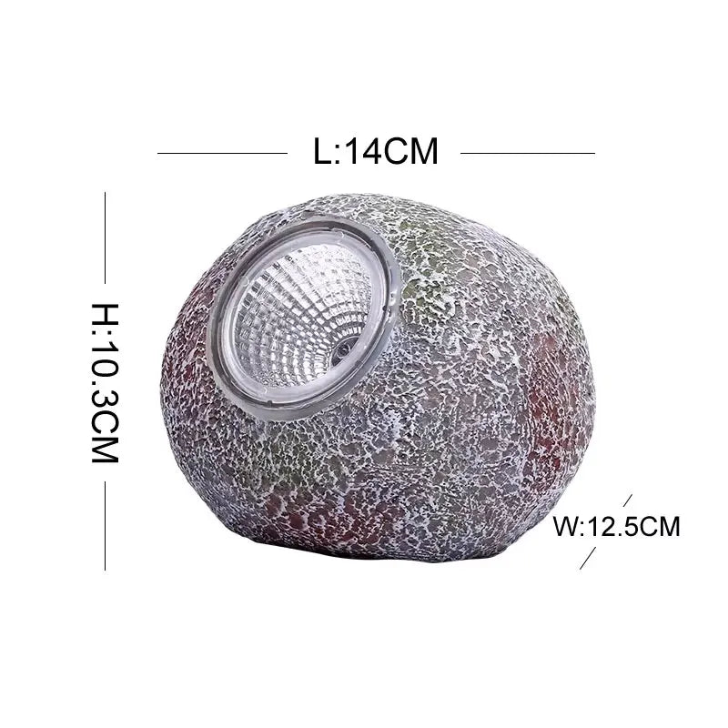 lampes extérieures rocheuses led naturelles décoratives patio jardin marron vert gris