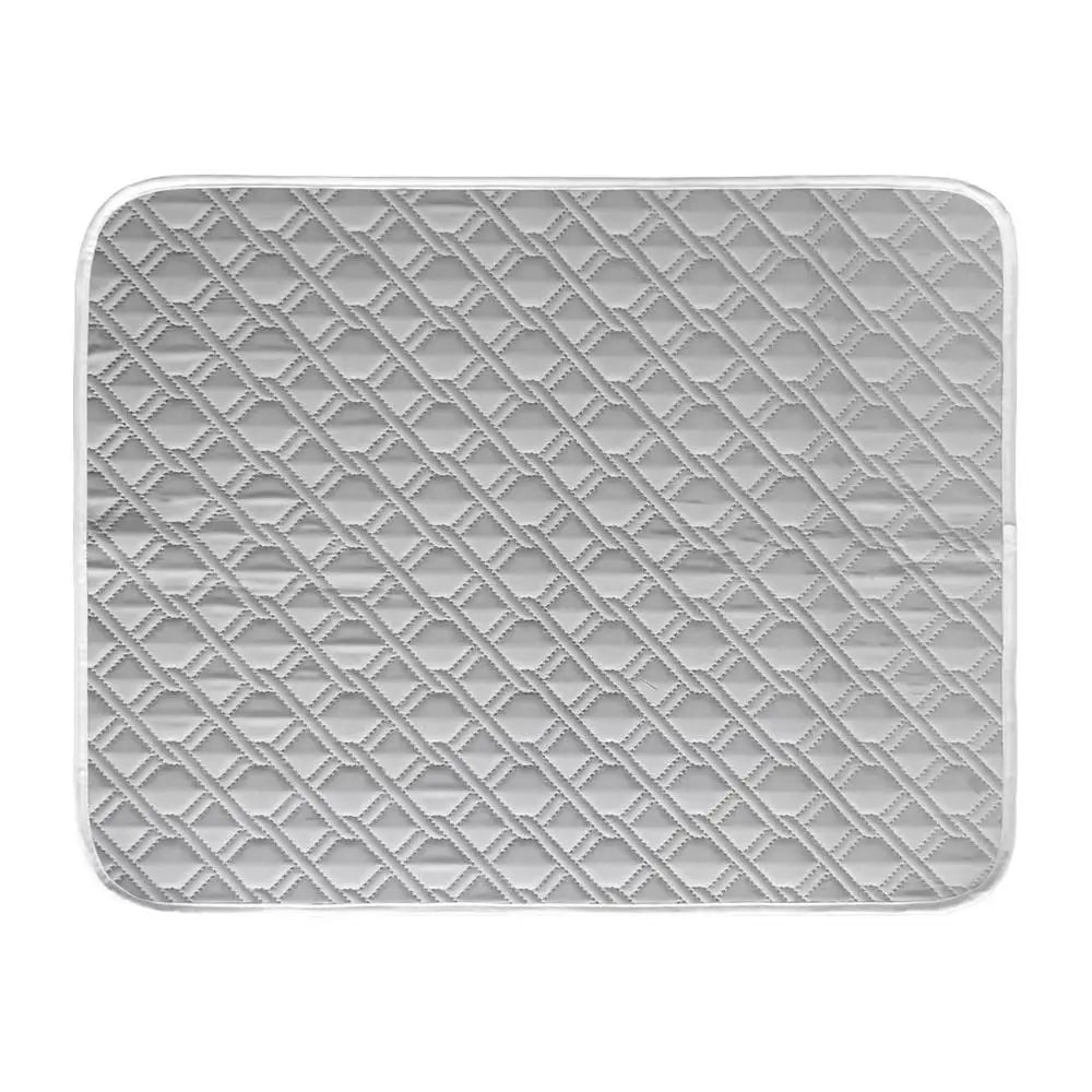 tapis rafraîchissant animal compagnie bleu gris hexagonal alvéolé moderne 50x35cm