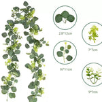 guirlande feuilles artificielles vertes extérieur décoration naturelle rustique vigne accrochéeextérieur fêtes prénuptiales maison