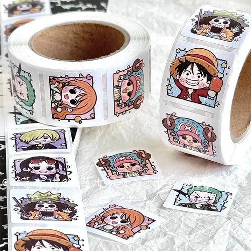 sticker autocollant personnages animés blanc multicolore dessin animé 500pcs kawaii fond uni