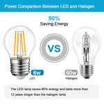 Ampoule LED Edison G45 sous différents angles de vue