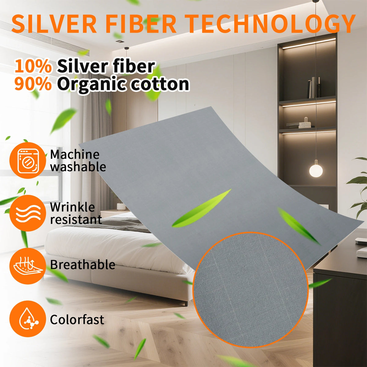 drap lit coton gris clair moderne tissu linéaire relaxation bien être opacité 152x203cm 90x230cm