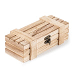 boîte montres bois antique naturel rustique tissu intérieur poignées métalliques