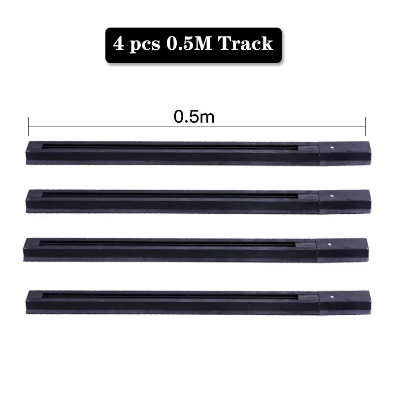 projecteurs led rail noir moderne 30w 60w 30cm 60cm facile certifiés cecccrohs