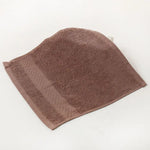 serviette face absorbante antibactérienne coton carrée solide rose clair marron vert gris bleu violet